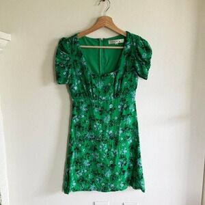 Row‎ A Green Floral Spring Mini Dress